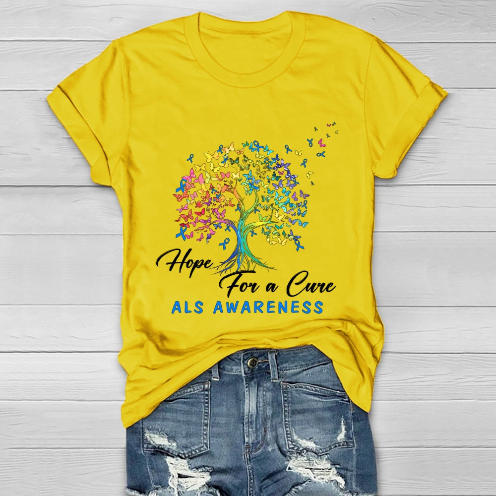 Hope For A Cure ALS Awareness Healthwear T-shirt