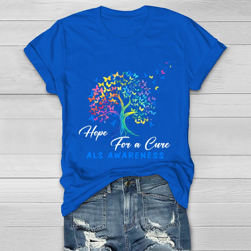 Hope For A Cure ALS Awareness Healthwear T-shirt