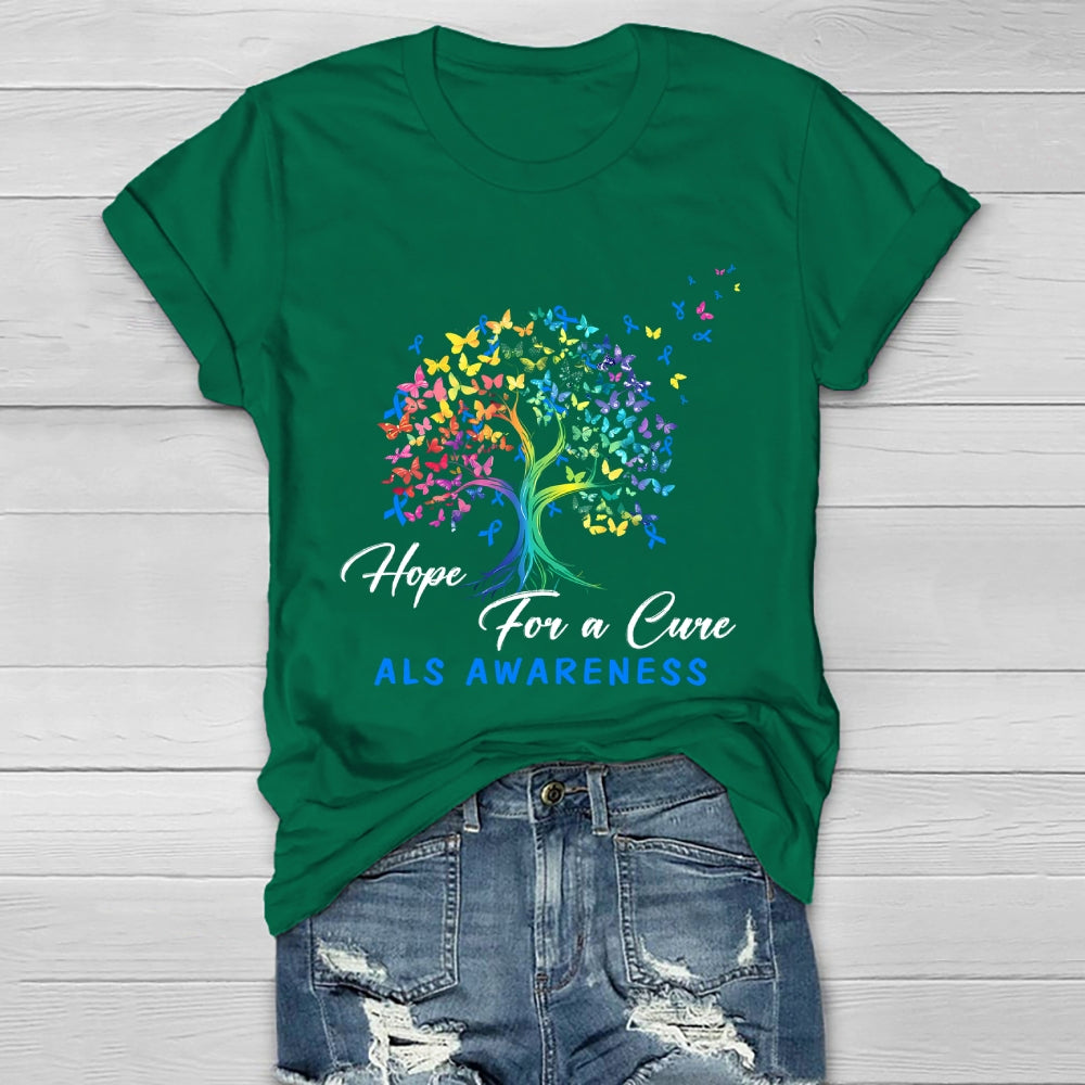 Hope For A Cure ALS Awareness Healthwear T-shirt