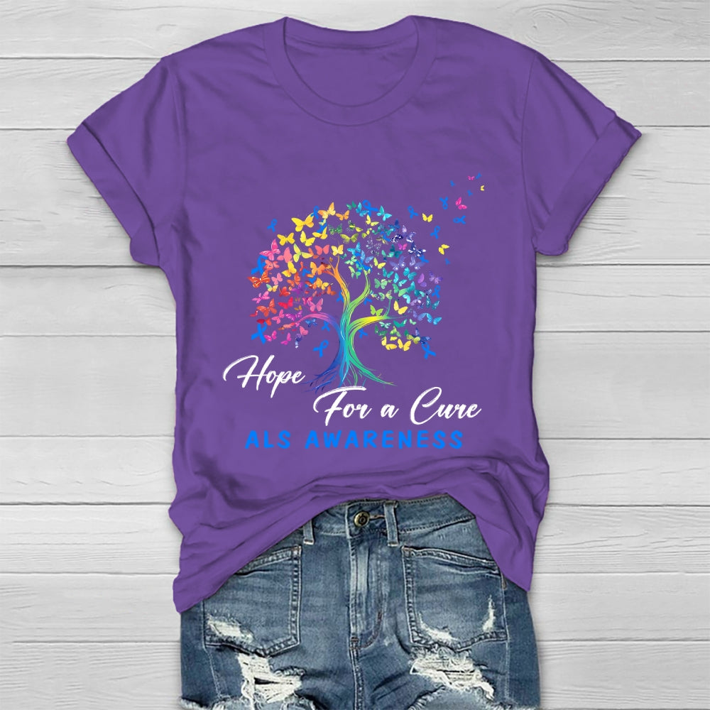 Hope For A Cure ALS Awareness Healthwear T-shirt