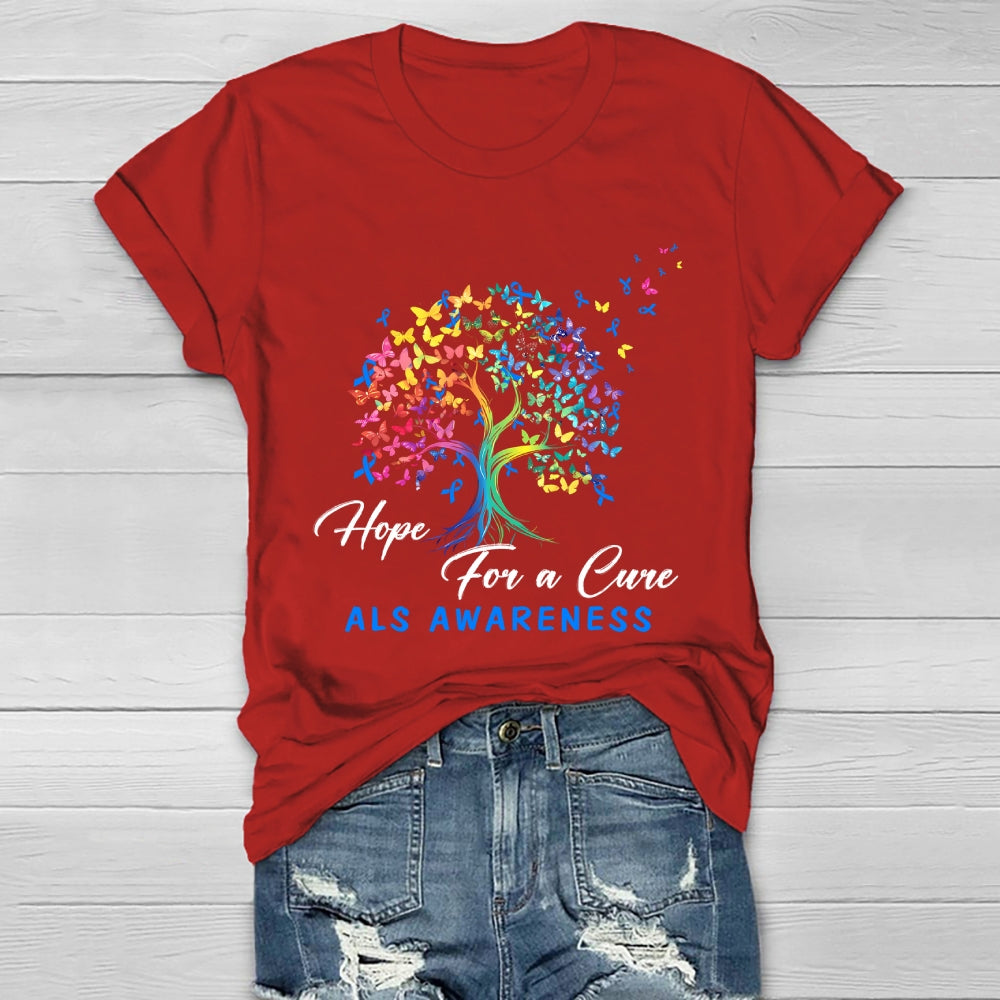 Hope For A Cure ALS Awareness Healthwear T-shirt