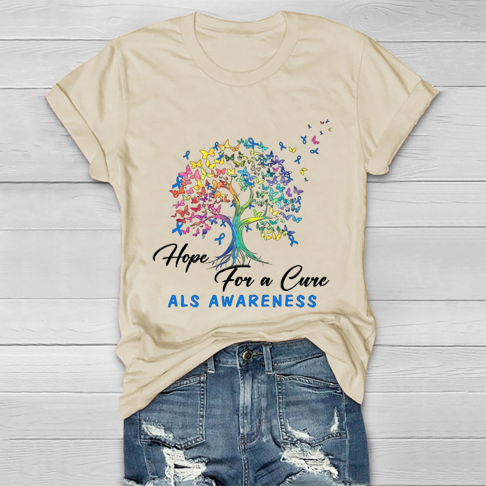 Hope For A Cure ALS Awareness Healthwear T-shirt