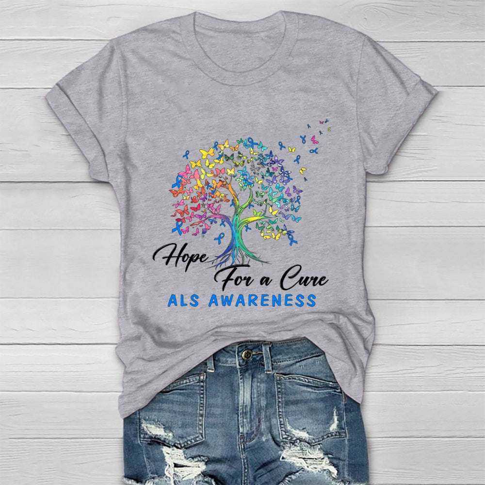Hope For A Cure ALS Awareness Healthwear T-shirt