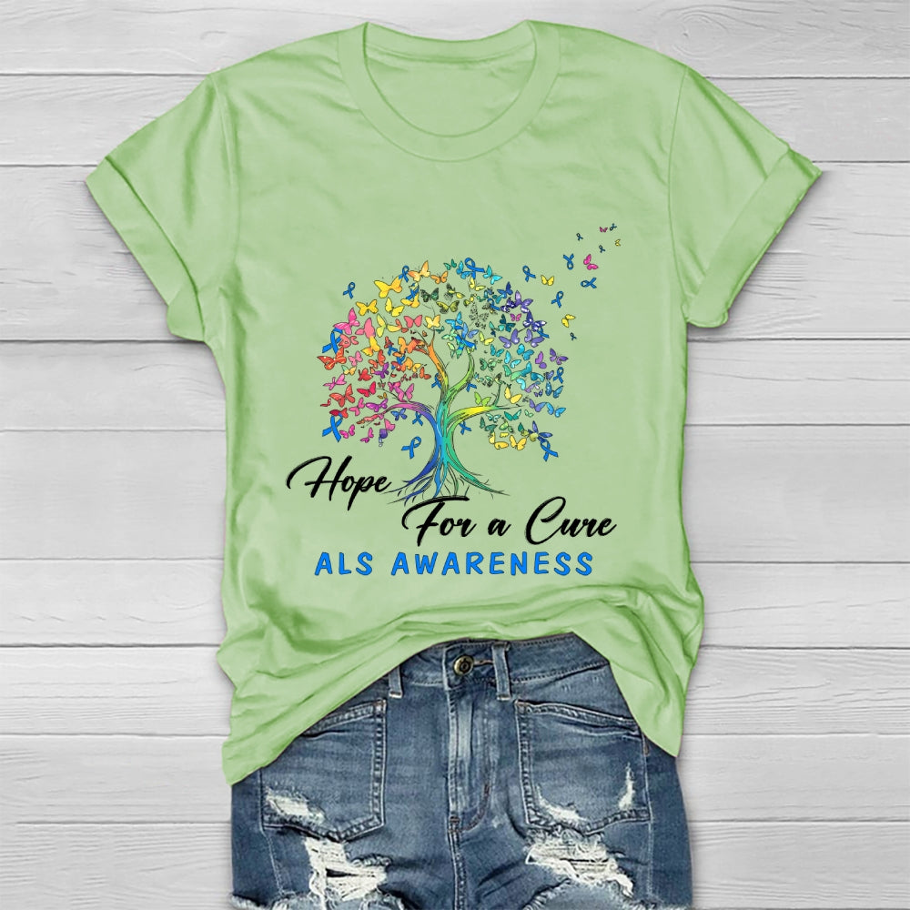 Hope For A Cure ALS Awareness Healthwear T-shirt