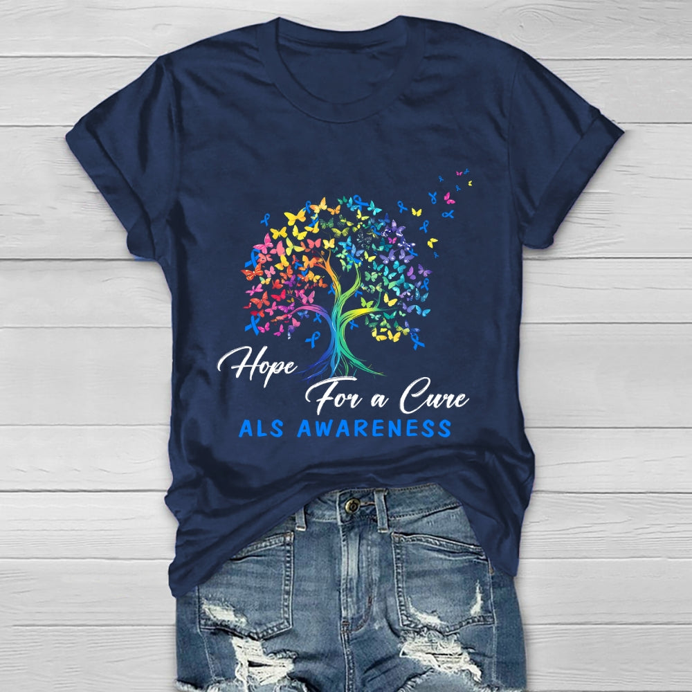 Hope For A Cure ALS Awareness Healthwear T-shirt