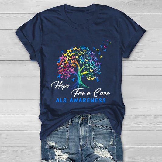 Hope For A Cure ALS Awareness Healthwear T-shirt