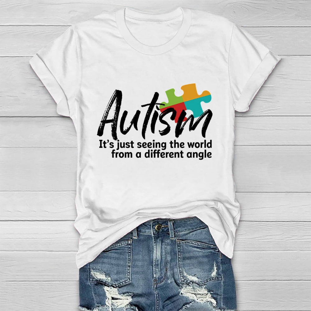 Autism Seeing The World From A Different Angle Healthwear T-shirt