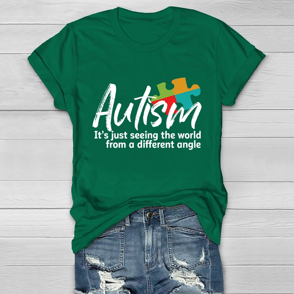 Autism Seeing The World From A Different Angle Healthwear T-shirt