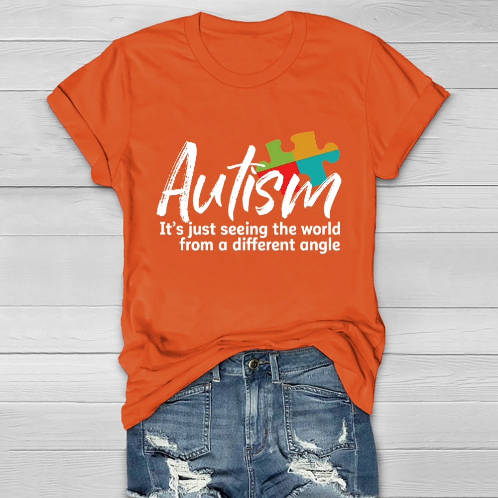Autism Seeing The World From A Different Angle Healthwear T-shirt