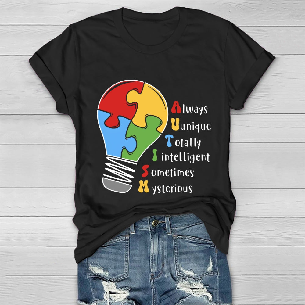 Autism Always Unique Totally Interesting Sometime Mysterious Healthwear T-shirt