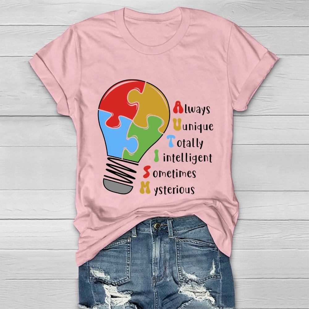 Autism Always Unique Totally Interesting Sometime Mysterious Healthwear T-shirt