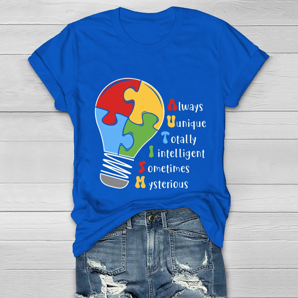 Autism Always Unique Totally Interesting Sometime Mysterious Healthwear T-shirt