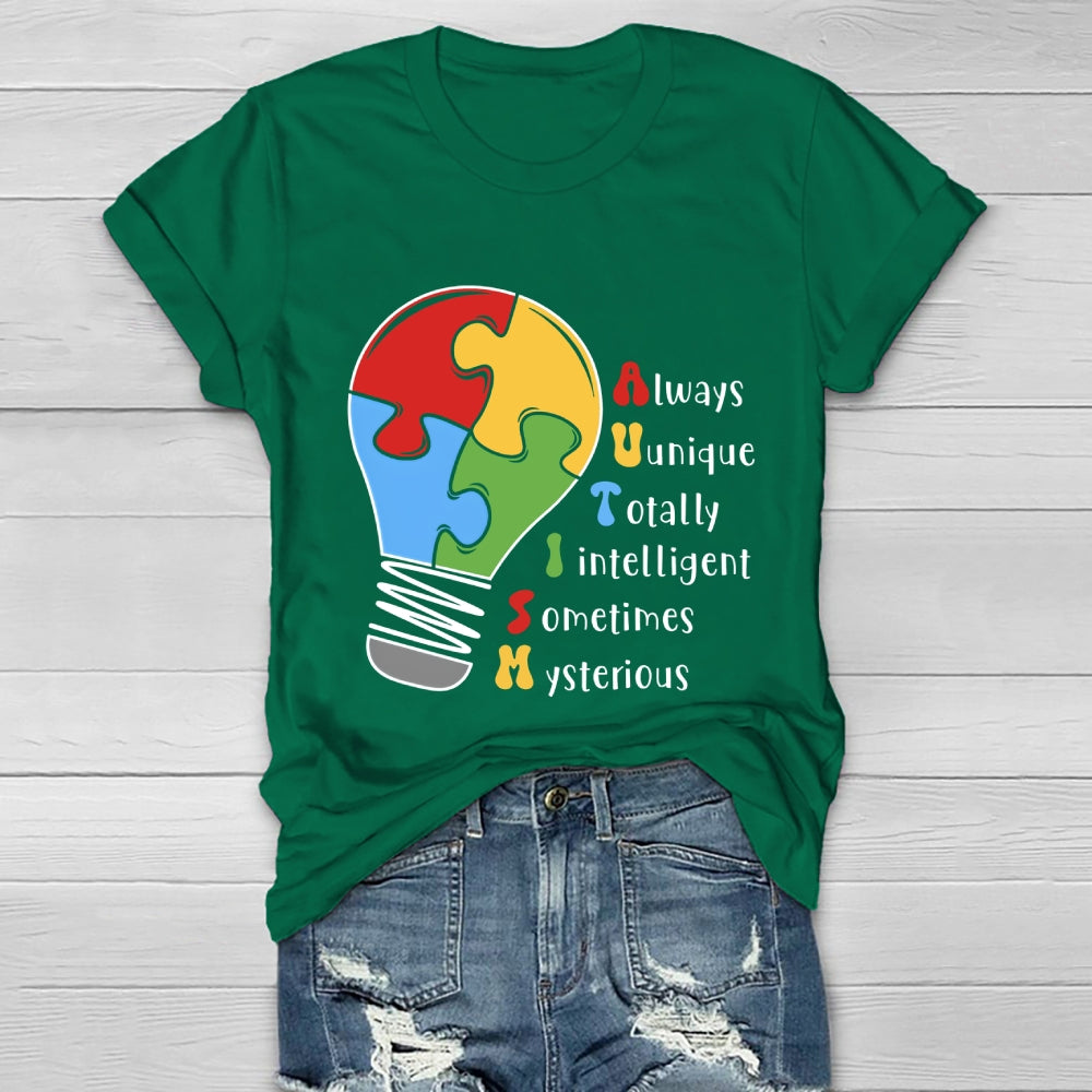 Autism Always Unique Totally Interesting Sometime Mysterious Healthwear T-shirt