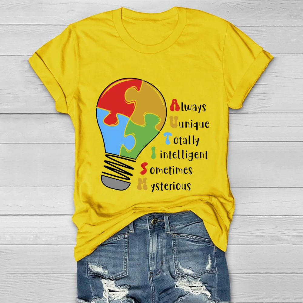 Autism Always Unique Totally Interesting Sometime Mysterious Healthwear T-shirt