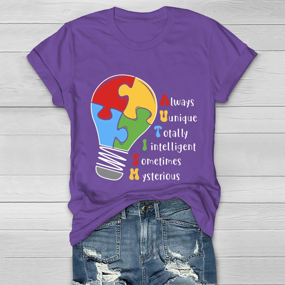 Autism Always Unique Totally Interesting Sometime Mysterious Healthwear T-shirt