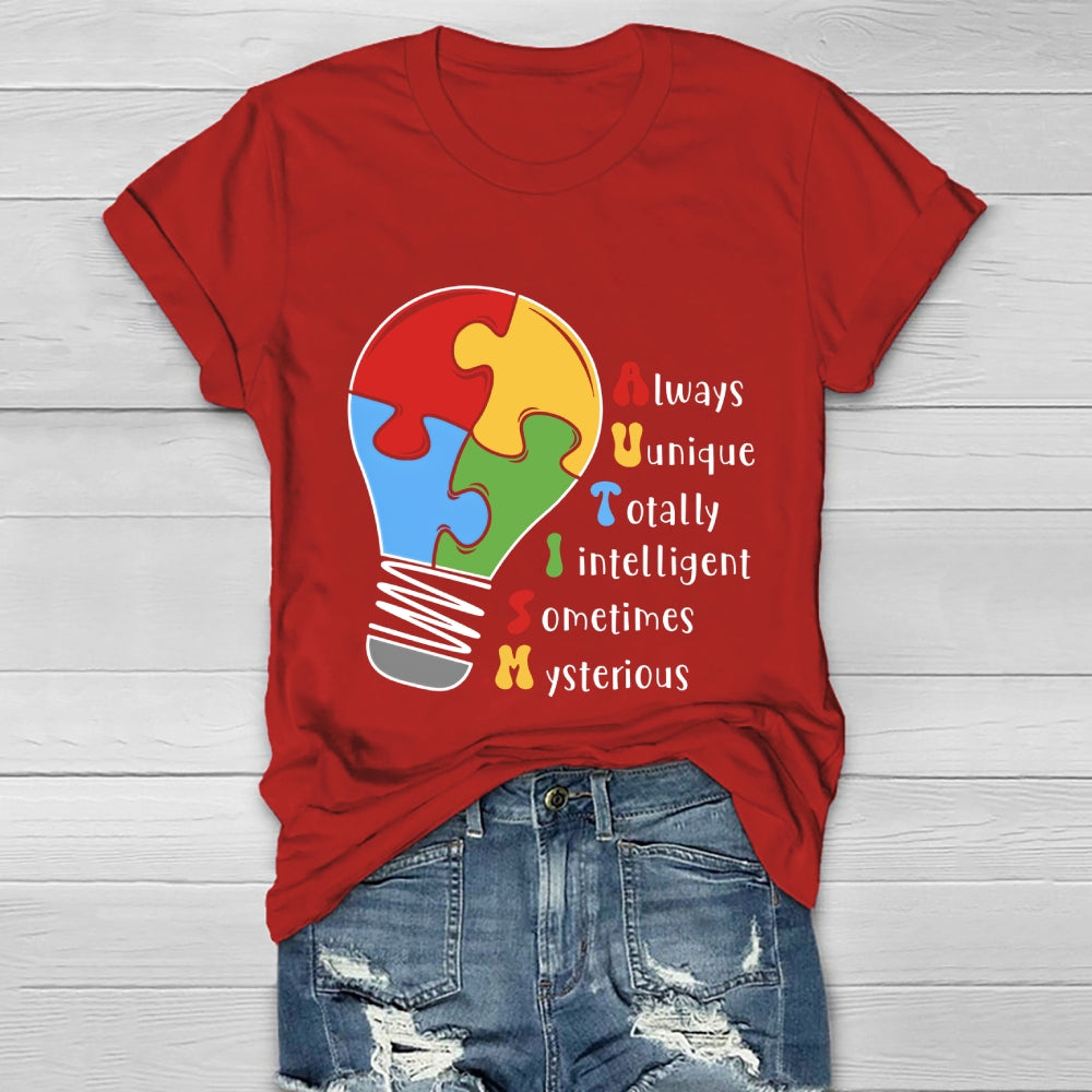 Autism Always Unique Totally Interesting Sometime Mysterious Healthwear T-shirt