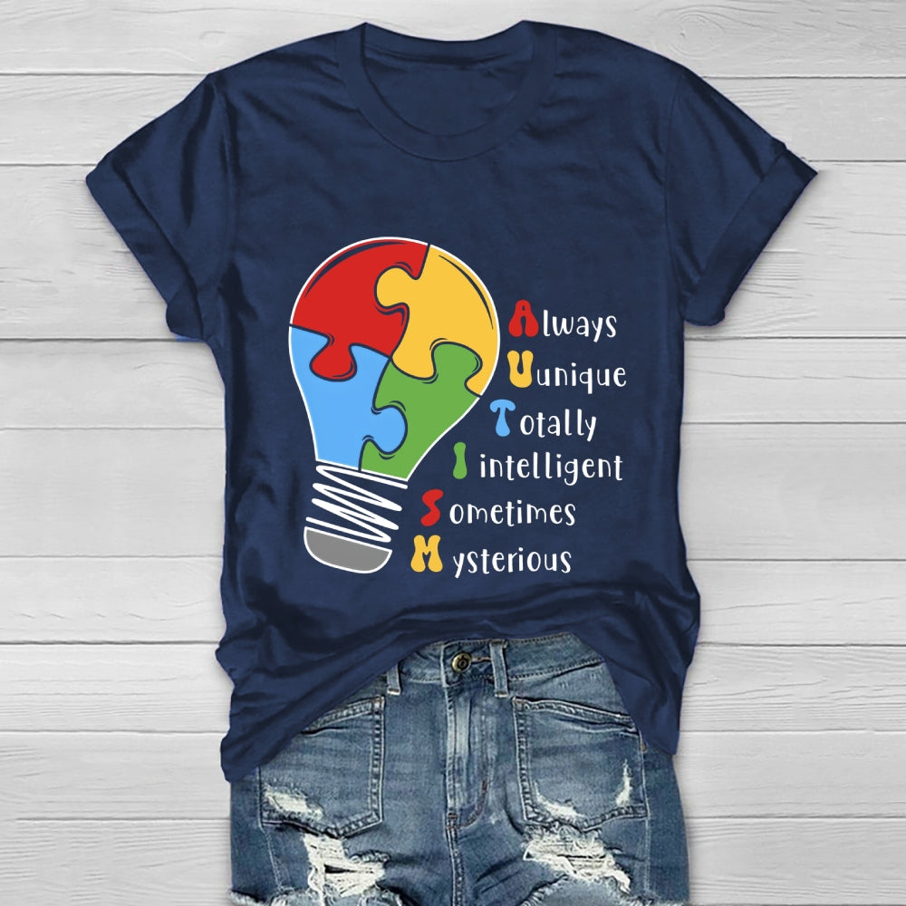 Autism Always Unique Totally Interesting Sometime Mysterious Healthwear T-shirt