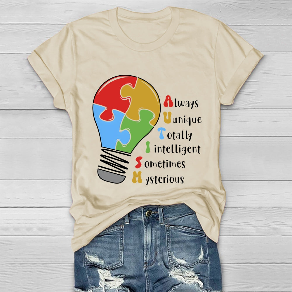 Autism Always Unique Totally Interesting Sometime Mysterious Healthwear T-shirt