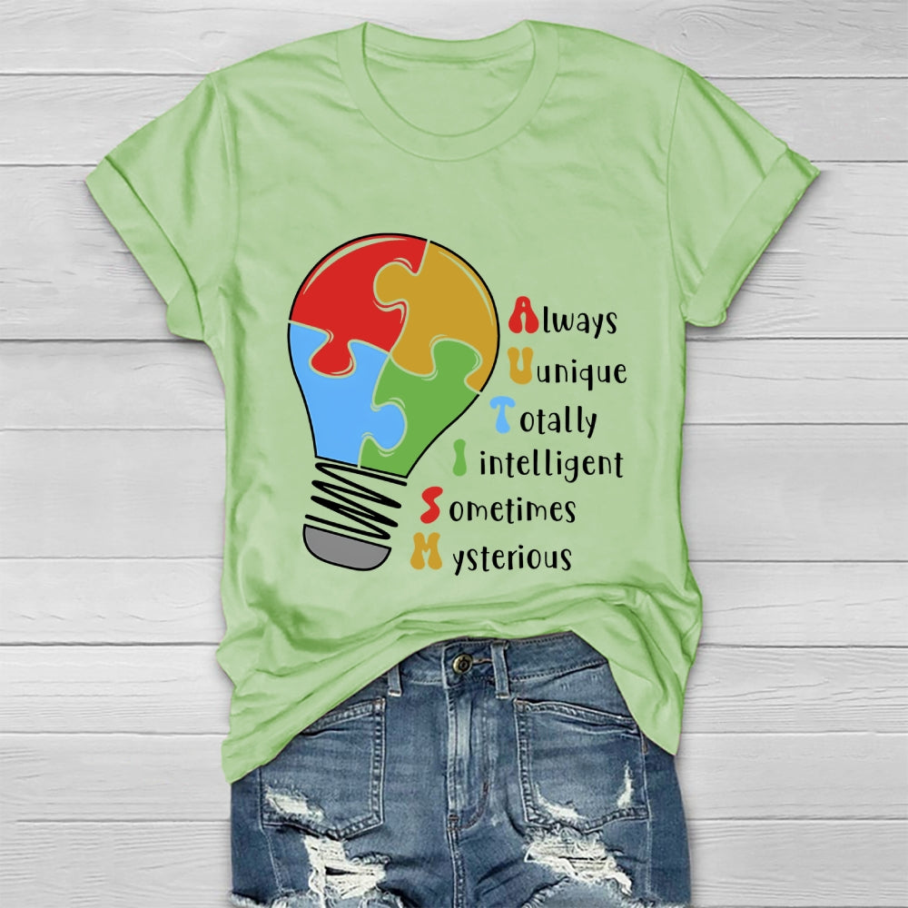 Autism Always Unique Totally Interesting Sometime Mysterious Healthwear T-shirt