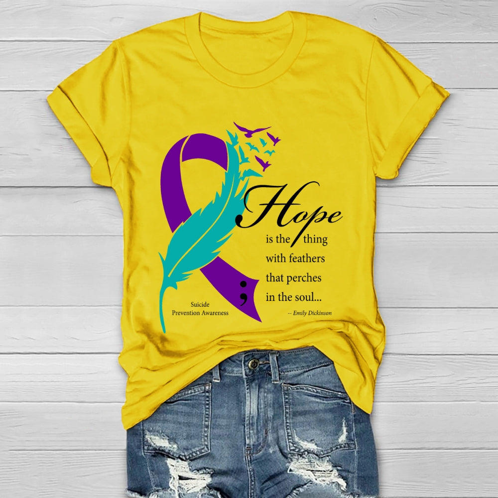 Hope Is The Thing With Feathers Emily Dickinson  Healthwear T-shirt