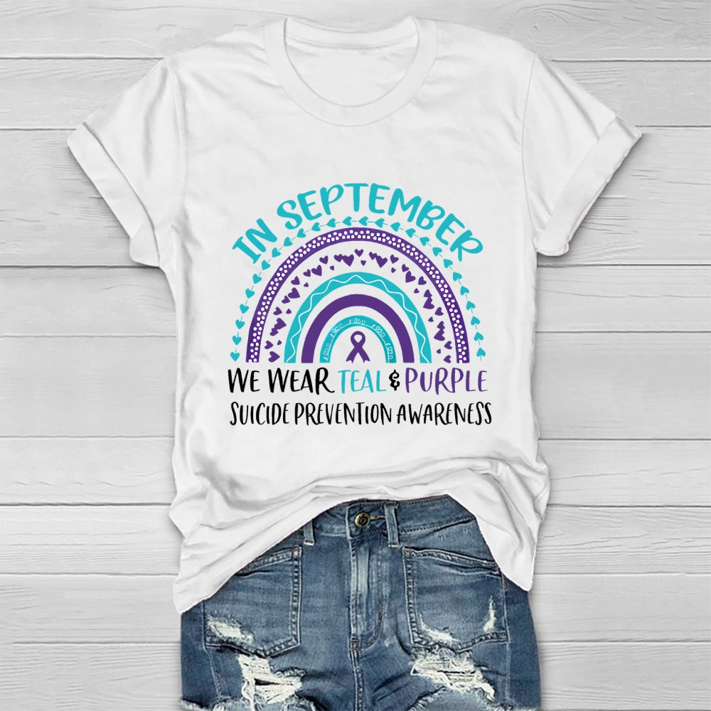 In September We Wear Teal Purple Suicide Prevention Healthwear T-shirt