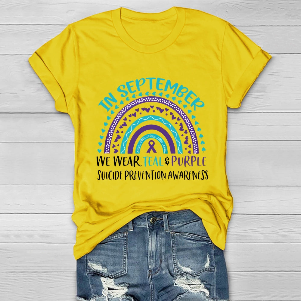 In September We Wear Teal Purple Suicide Prevention Healthwear T-shirt