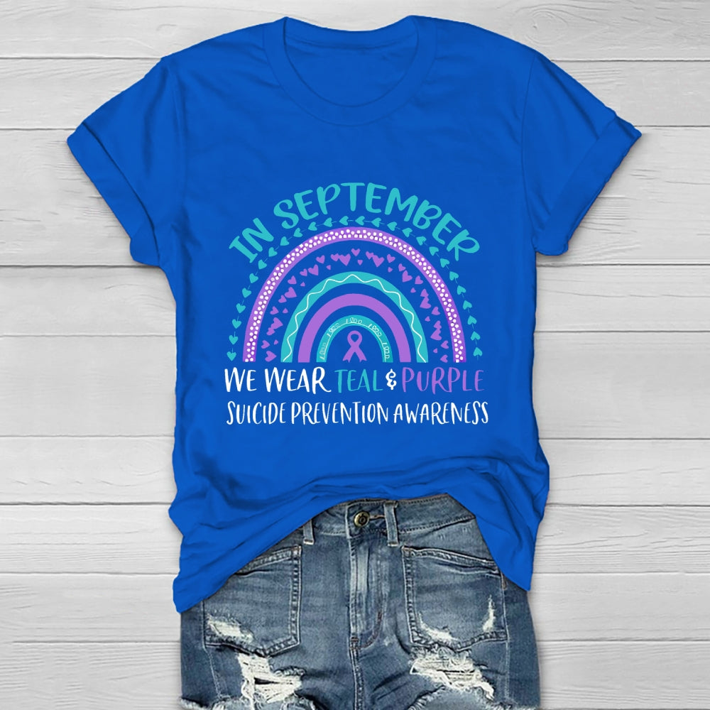 In September We Wear Teal Purple Suicide Prevention Healthwear T-shirt