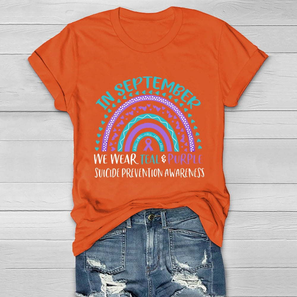 In September We Wear Teal Purple Suicide Prevention Healthwear T-shirt