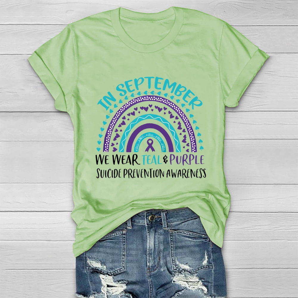 In September We Wear Teal Purple Suicide Prevention Healthwear T-shirt