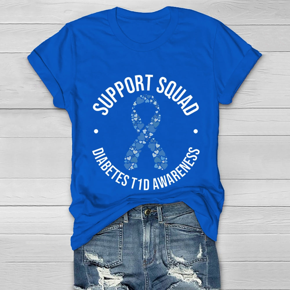 Support Squad Diabetes Awareness Healthwear T-shirt