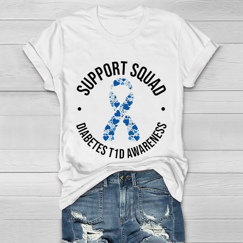 Support Squad Diabetes Awareness Healthwear T-shirt