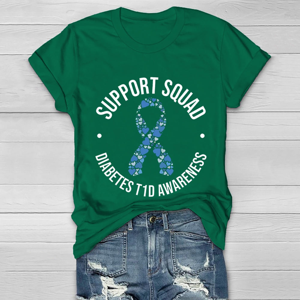 Support Squad Diabetes Awareness Healthwear T-shirt