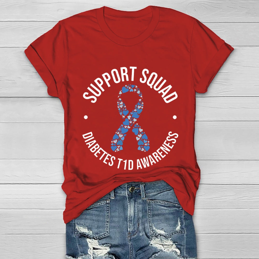 Support Squad Diabetes Awareness Healthwear T-shirt