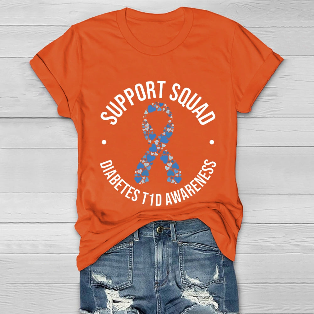 Support Squad Diabetes Awareness Healthwear T-shirt