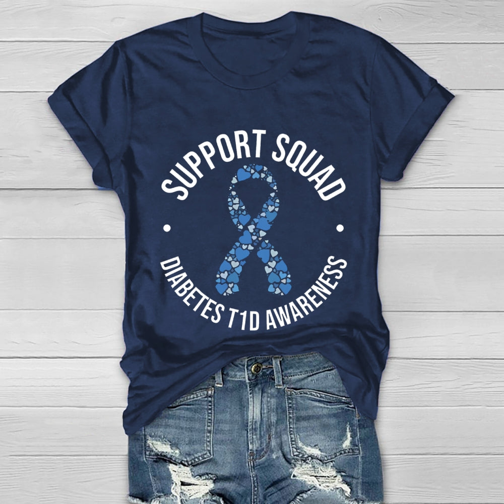 Support Squad Diabetes Awareness Healthwear T-shirt