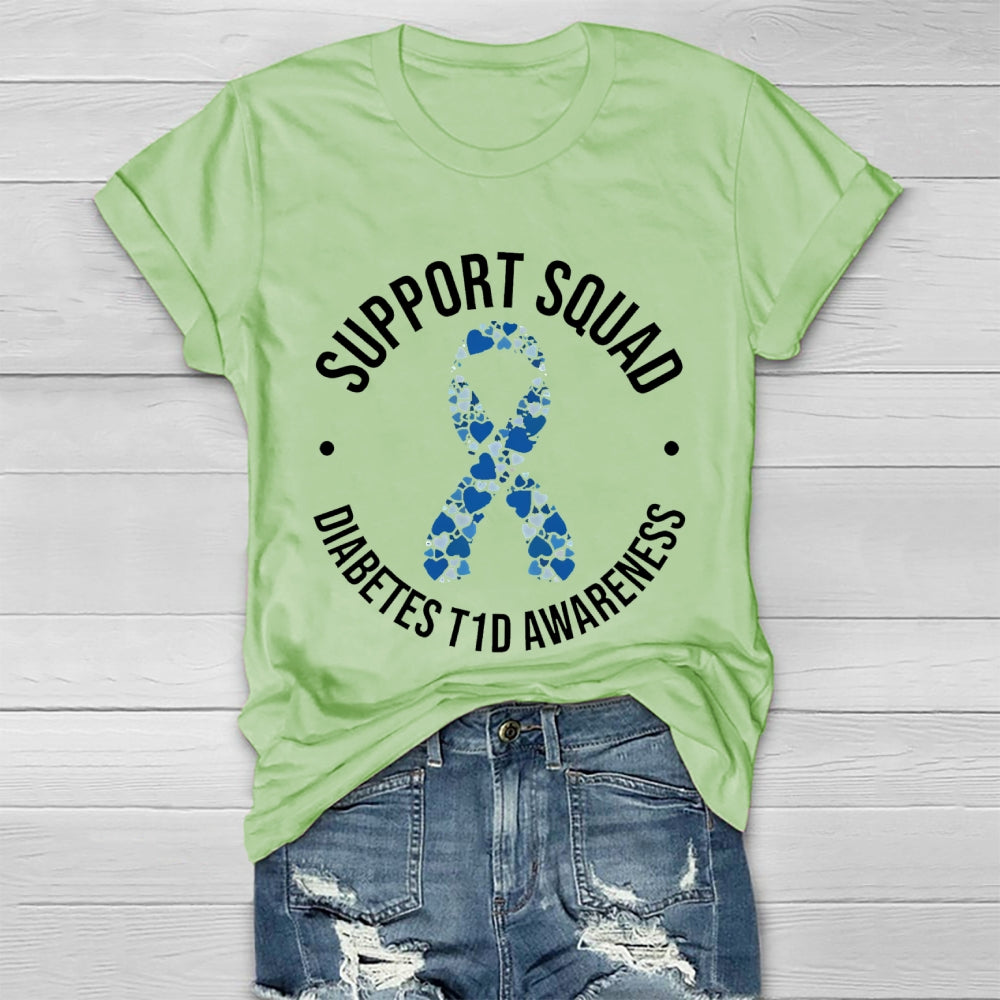Support Squad Diabetes Awareness Healthwear T-shirt