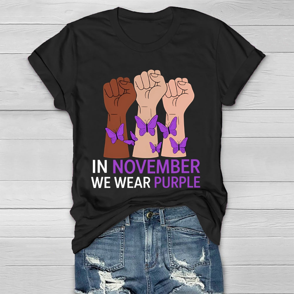 In November We Wear Purple Healthwear T-shirt