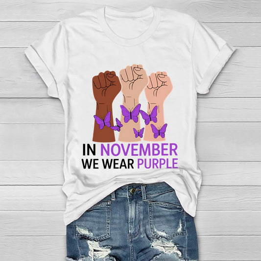 In November We Wear Purple Healthwear T-shirt