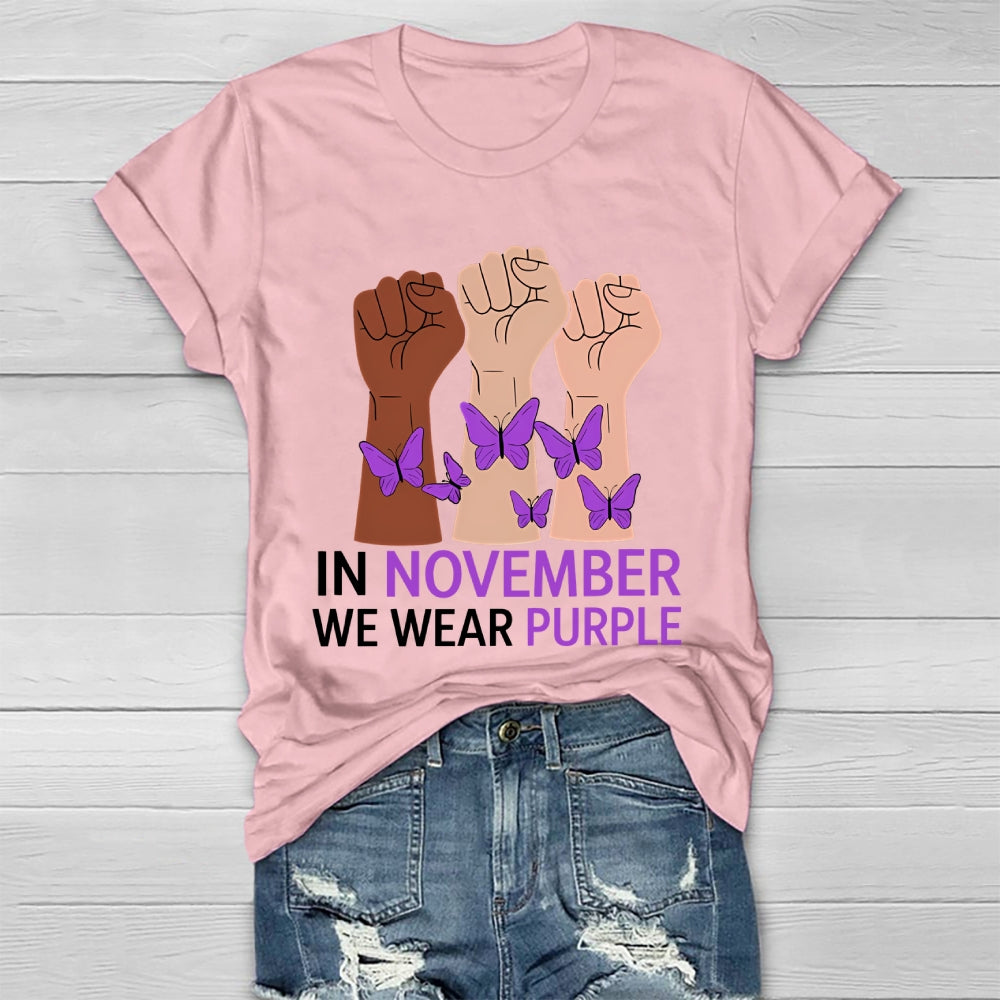 In November We Wear Purple Healthwear T-shirt