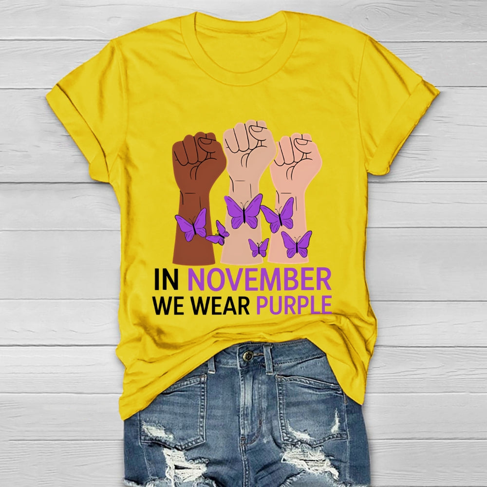 In November We Wear Purple Healthwear T-shirt