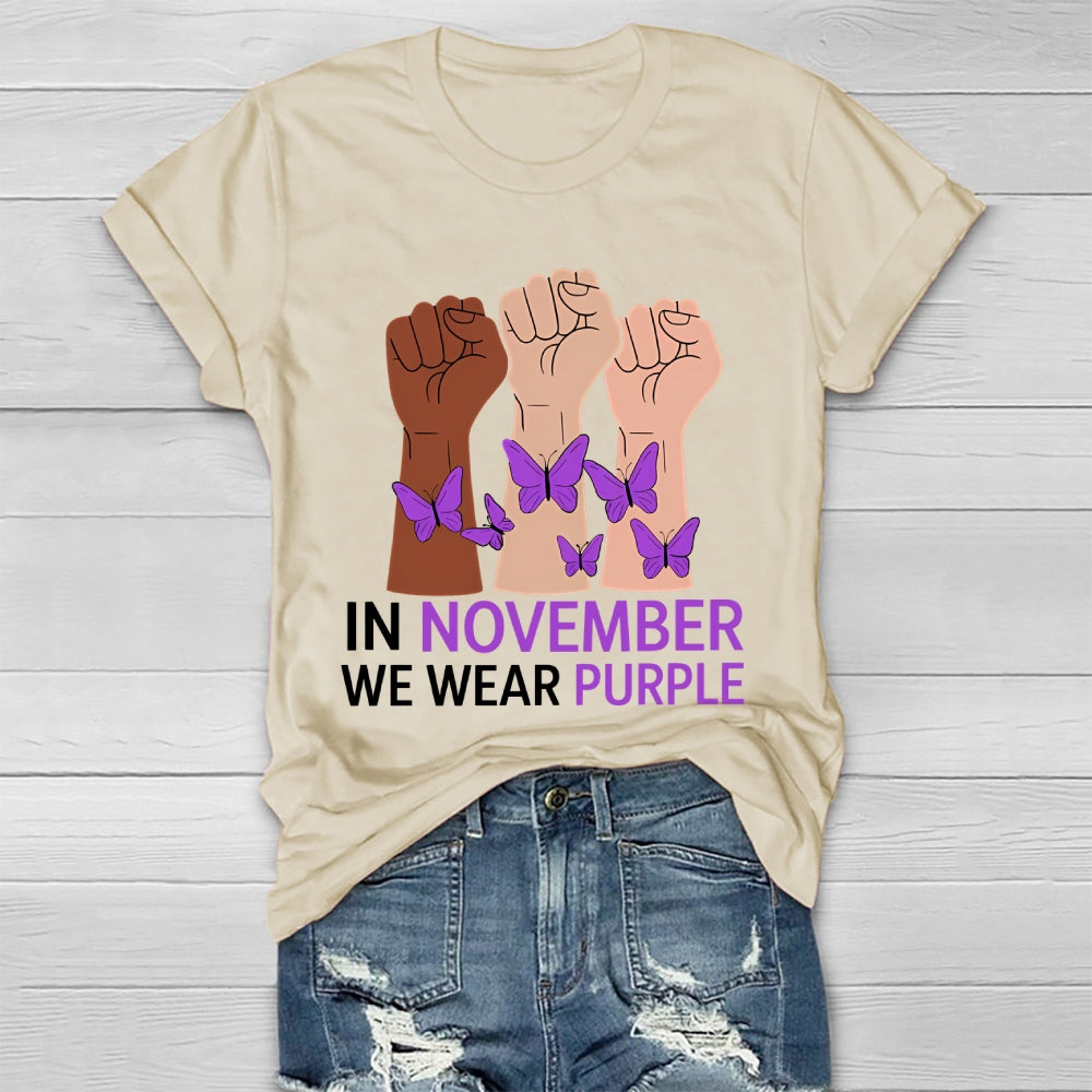 In November We Wear Purple Healthwear T-shirt