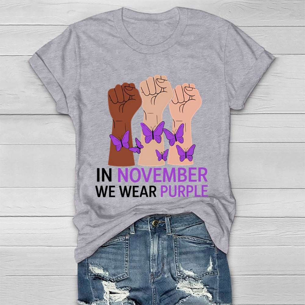 In November We Wear Purple Healthwear T-shirt