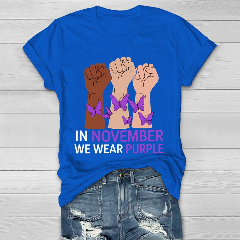 In November We Wear Purple Healthwear T-shirt