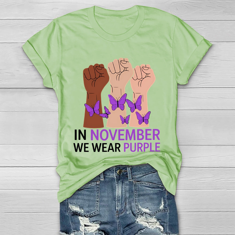 In November We Wear Purple Healthwear T-shirt