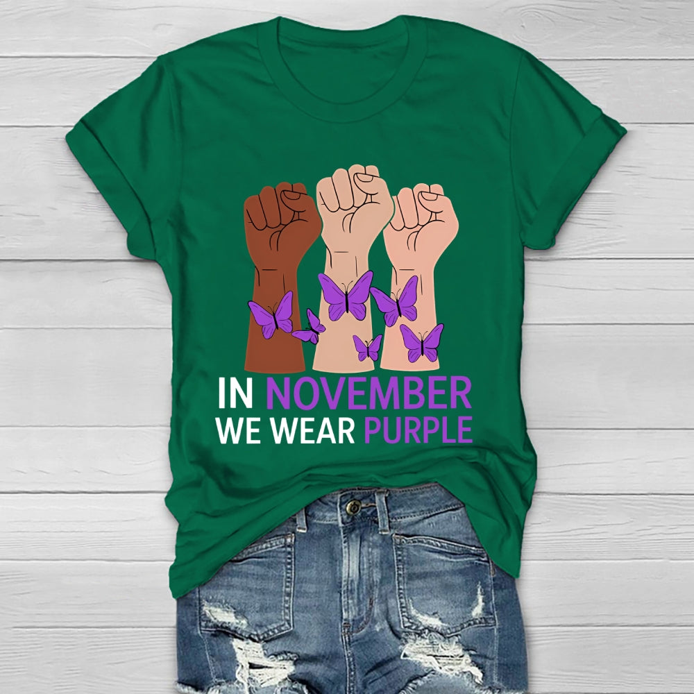 In November We Wear Purple Healthwear T-shirt