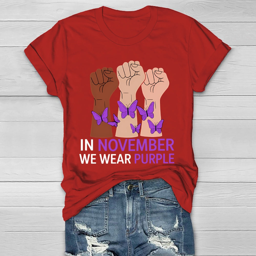 In November We Wear Purple Healthwear T-shirt
