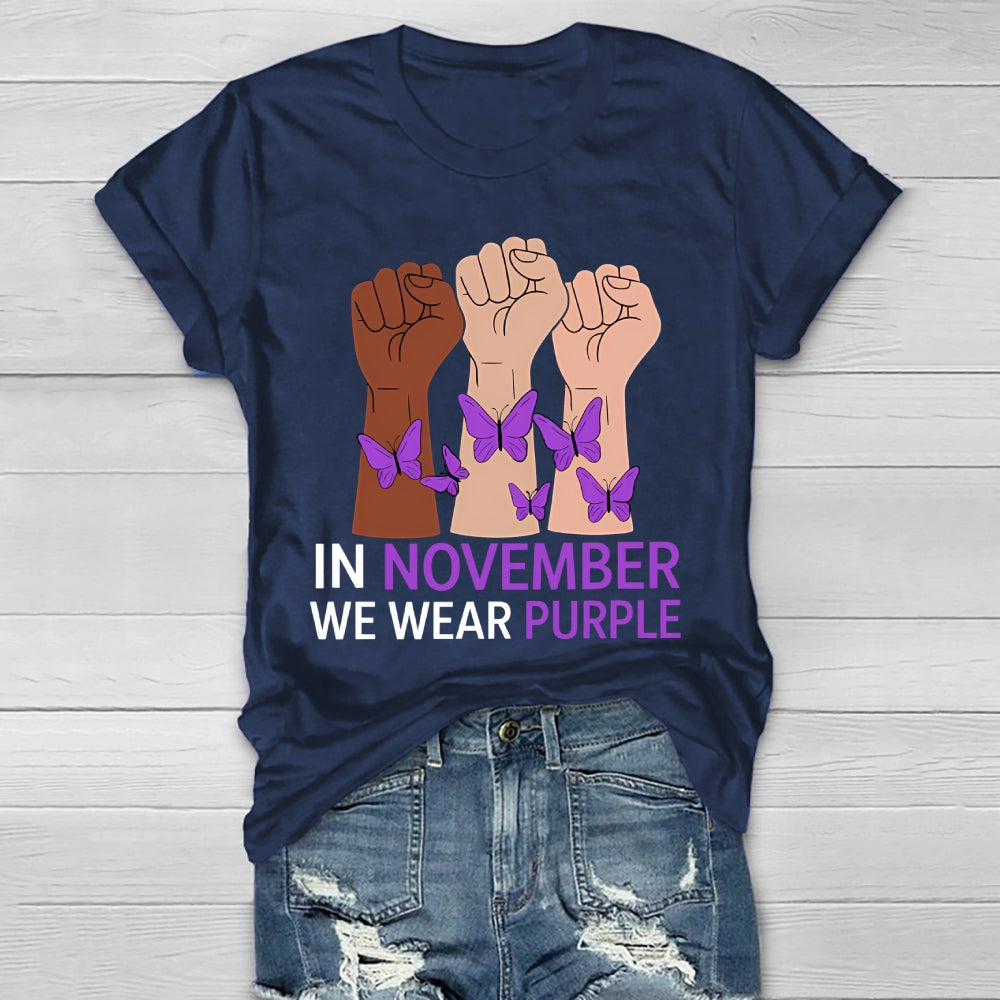 In November We Wear Purple Healthwear T-shirt