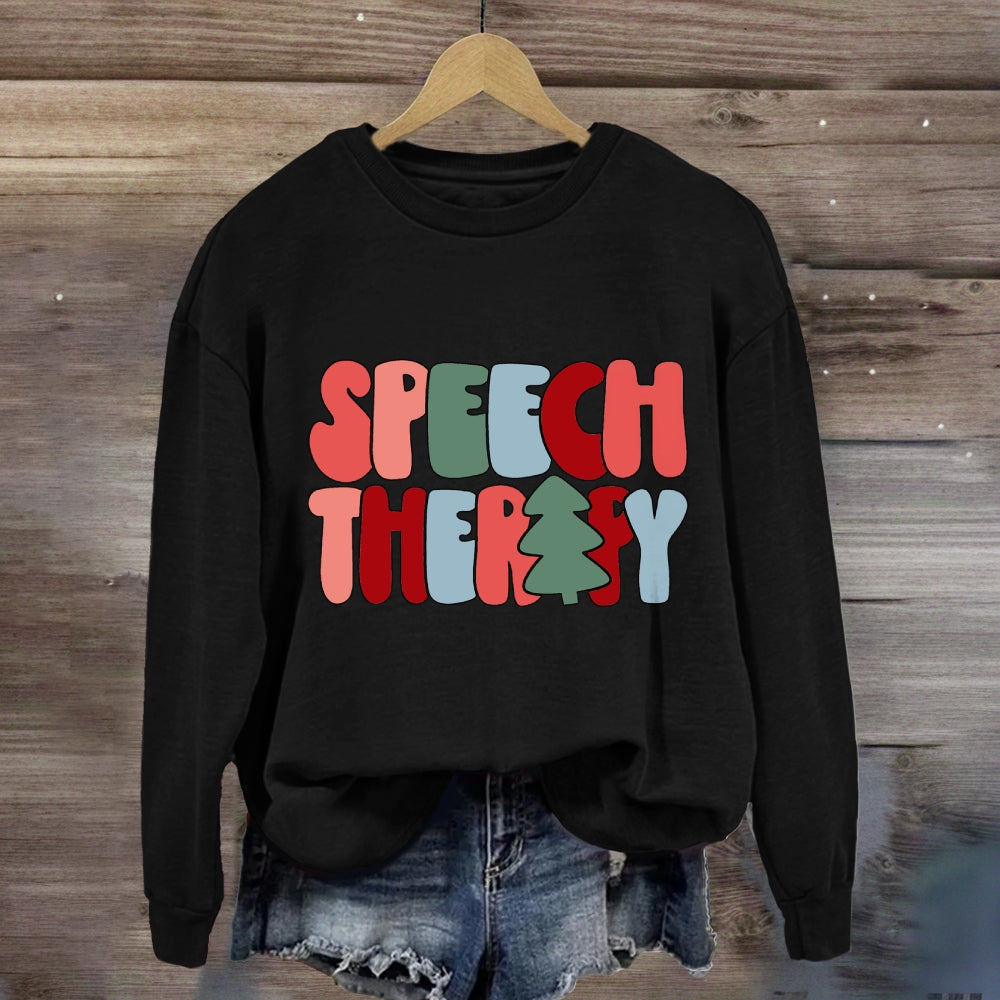 Speech Therapy Christmas Tree Sweatshirt