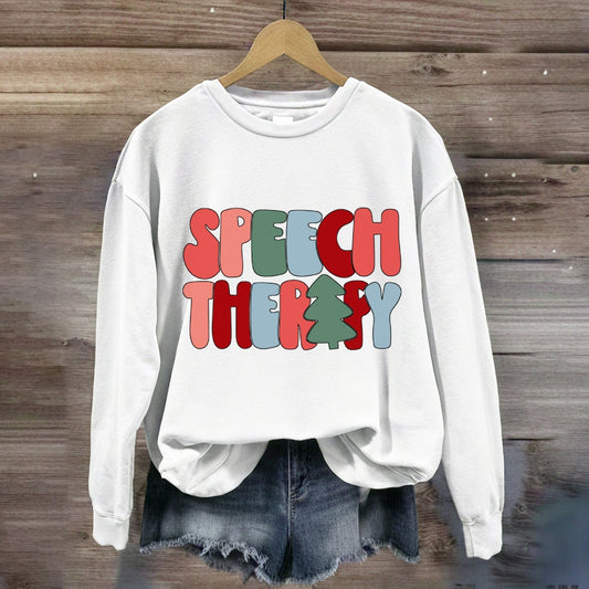Speech Therapy Christmas Tree Sweatshirt