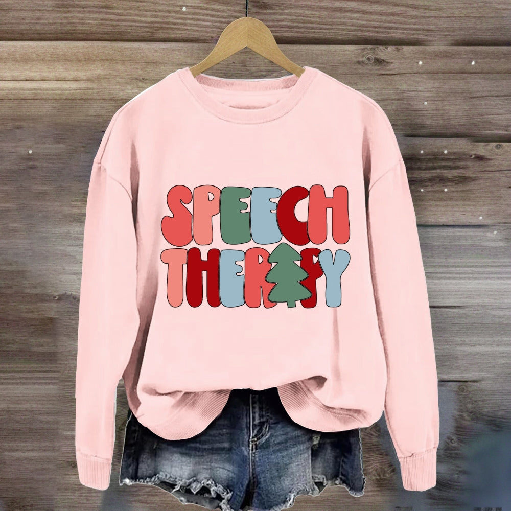 Speech Therapy Christmas Tree Sweatshirt